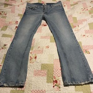 Stone Wash Flare Denim
